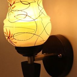 1ST TIME Brown & White Glass Traditional Cylinder Shaped Wall Lamp-picture-28