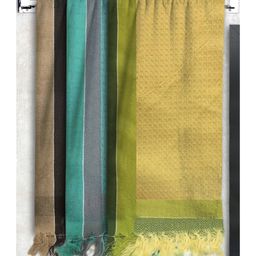 Athom Living 100% Premium Cotton Bath Towel Waffle Border Pack Of 3 - Multicolor-image-85