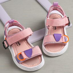 Cute Walk by Babyhug Sandals With Velcro Closure - Light Pink-image-59