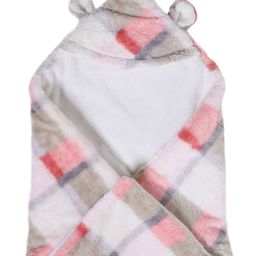 BABYZONE Ultra Soft and Strechy Fabric with Hooded Baby Blanket - White & Red-image-48