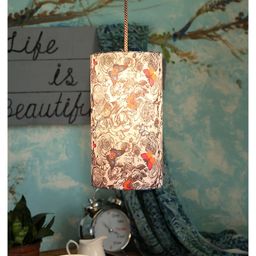 Green Girgit Butterfly Cylindrical Hanging Shade-12