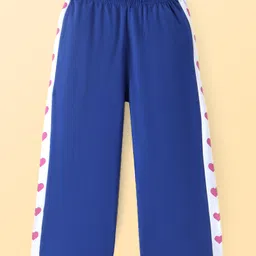 Pine Kids Full Length Comfort Fit Lounge Pants with Heart Print - Navy Blue-picture-44