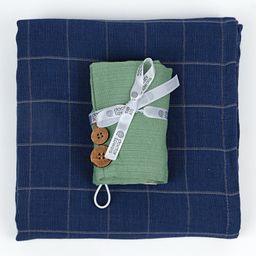 Doctor Towels Pack Of 2 Banana Double Cloth Bath & Hair Towel Set - French Blue & Candy Green-image-20
