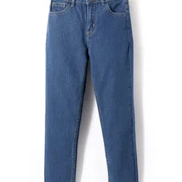 Pine Kids Denim Woven Full Length Washed Jeans -Blue-picture-30