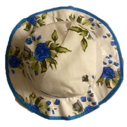 Akinos Kids Cotton Floral Designed Hat - Green - Diameter - 15 cm-image-70