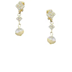 FirstBlush Gold-Plated Artificial Stones Studded & Beaded Non Pierced Earrings-44