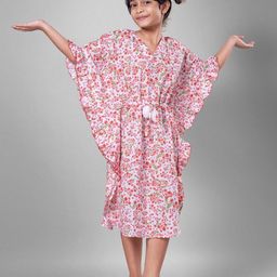 Tura Turi Floral Print Kaftan Midi Dress-image-74
