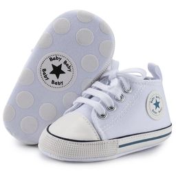 Neska Moda Baby Text Patch Detailed With Lace Up Booties - White image 5