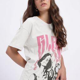 glitchez Graphic Printed Drop-Shoulder Sleeves Oversized T-shirt-image-82