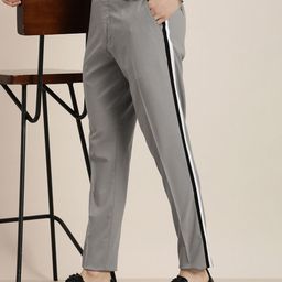 INVICTUS Men Slim Fit Formal Trousers With Side Stripe Details-image-13