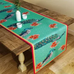 SEJ by Nisha Gupta Green Table Runner - Set of 1-46