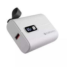 Zebronics Power Bank 10000 mAh Lithium 22.5 W White, ZEB-MW66-19
