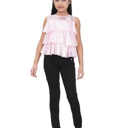 Tiny Girl Pink Tiered Top-71