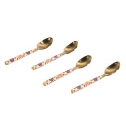 Freedom Tree Gypsy Rose Enamel Painted Steel Dessert Spoon Set-16