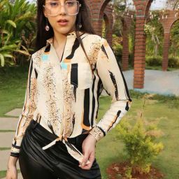 Pinacolada Beige Regular Fit Printed Shirt-image-7