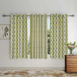 Hosta Homes Green Polyester Window Curtains-68
