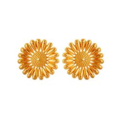 P.C. Chandra Jewellers 22k Gold Sunflower Shaped Stud Earrings-picture-6