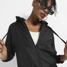 Campus Sutra Black Quilted Pattern Jacket-13