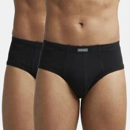Jockey 1009 Black Super Combed Cotton Rib Briefs with Stay Fresh Properties - Pack of 2-image-84