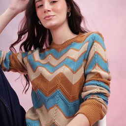 DressBerry Women Chevron Acrylic Pullover-picture-0