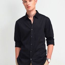 URBANICE Classic Slim Fit Spread Collar Long Sleeves Cotton Formal Shirt-image-85