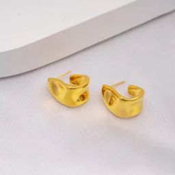 Perfectly Average Irregular C-shape Hoops-20
