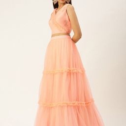 Ethnovog Semi-Stitched Lehenga & Unstitched Blouse With Dupatta image 2