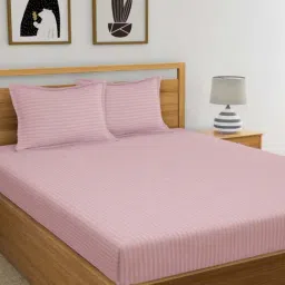 Dreamscape Pink Cotton 220 TC Bed Sheet Set-image-26