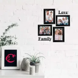 eCraftIndia Memory Black Collage Photoframes - Set of 4-14