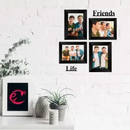 eCraftIndia Memory Black Collage Photoframes - Set of 4-15