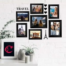 eCraftIndia Memory Black Collage Photoframes - Set of 7-26