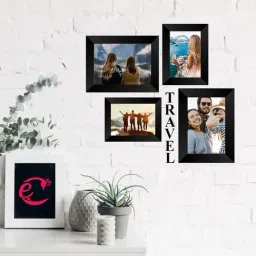 eCraftIndia Memory Black Collage Photoframes - Set of 4-32