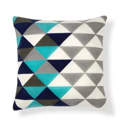Home4U White & Grey 100% Cotton Cushion Cover - Set of 1-image-29