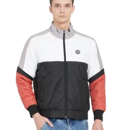 Duke Black & White Colour-Block Jacket-image-33