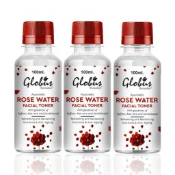 Globus Remedies Ayurvedic Rose Water Facial Toner - Pack of 3-6