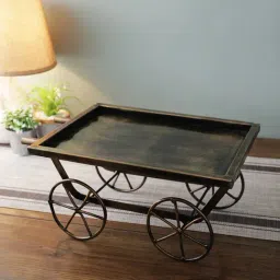 Aapno Rajasthan Black Wooden Tray-26