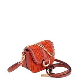 CARPISA Rust Textured Mini Sling Handbag-16