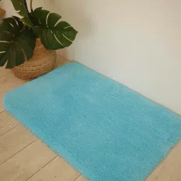 Ariana 'Majestic Reversible' Teal Blue Microfibre 600 GSM Super Soft Non-Slip Bath Mat - Set of 1-image-64