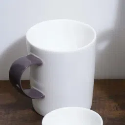 MONNO Snap White & Black Bone China Mug (266 ml) -Set of 2-23