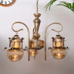 Homesake Vintage Edison Golden Metal 3-In-1 Rubbed Oil Antique Chandelier(Bulb not included)-5