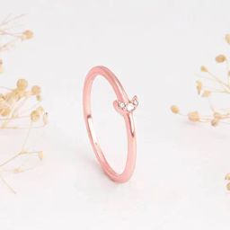 GIVA 925 Sterling Silver Rose Gold In Motion Ring Fixed Size For Women-image-30