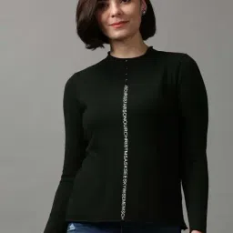 SHOWOFF Black Comfort Fit Sweater-45