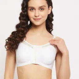 Clovia White Full Coverage Non-Wired Bra-14