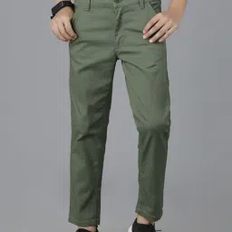 Under Fourteen Only Kids Green Regular Fit Trousers-image-15