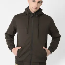 Crimsoune Club Dark Olive Regular Fit Hooded Jacket-picture-26