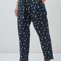 Bewakoof Blue Print Cotton Regular Fit Pyjamas-image-55