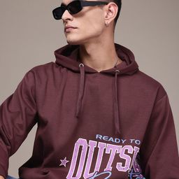 The Roadster Life Co. Typography Printed Relaxed Fit Hooded Pullover Sweatshirt-image-96
