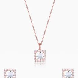 GIVA 925 Sterling Silver Rose Gold Set for Women-image-45