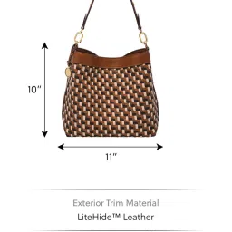 Fossil Brown Printed Hobo Shoulder Handbag image 4