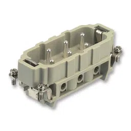 Harting Heavy Duty Connector Inserts / Modules PLUG, HANHSB, 6WAY, 0931 006 2601-38